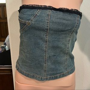 Jeans tube top